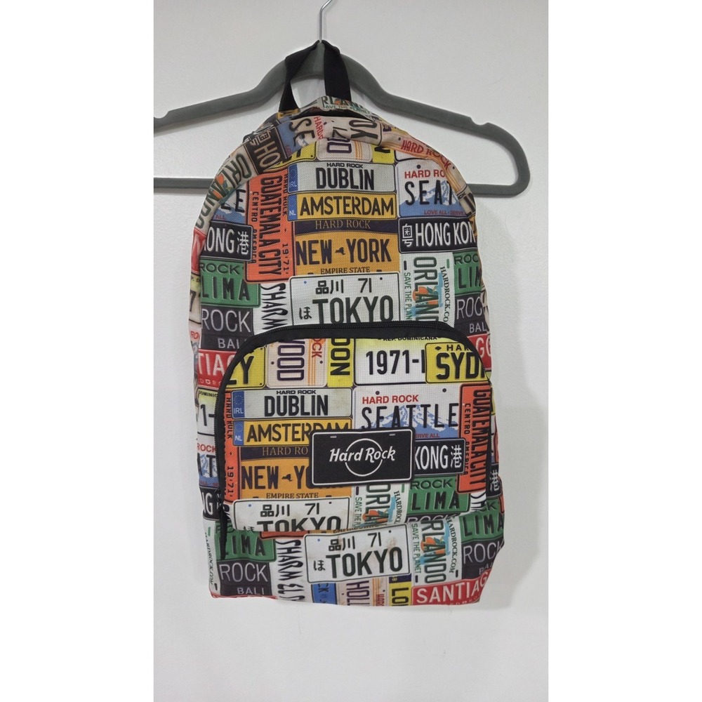 Hard Rock Cafe License Plate Backpack